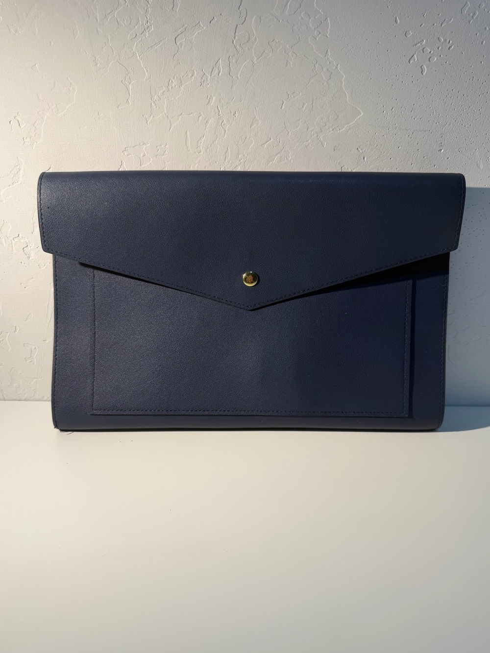 Glass Ladder & Co Megan Vegan Leather Portfolio Clutch Black 13" x 9"